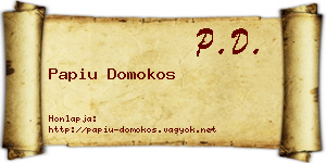 Papiu Domokos névjegykártya